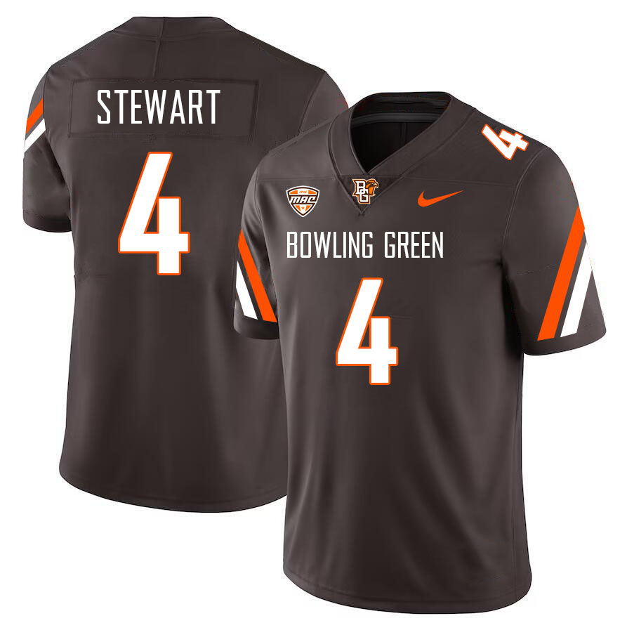 Bowling Green Falcons #4 Terion Stewart College Football Jerseys Stitched Sale-Brown